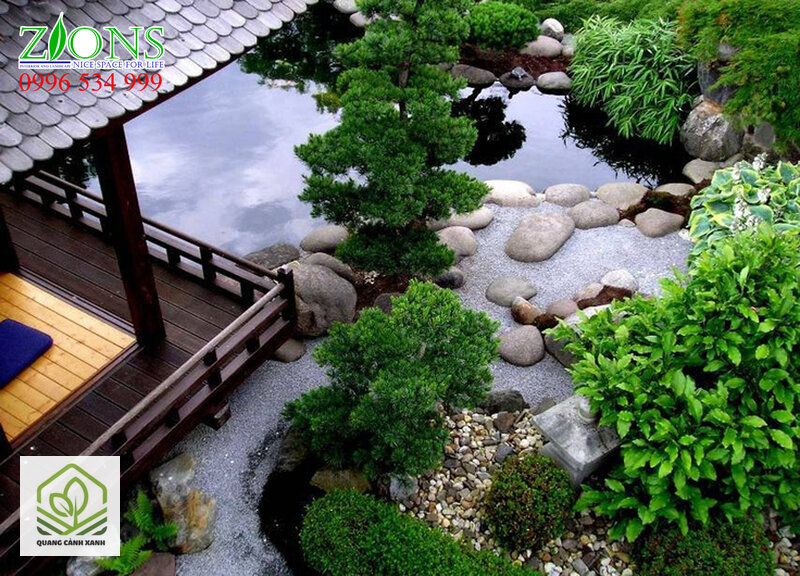 Sân vườn phong cách Nhật Bản - Đá và nước quan trọng không kém cây Sân vườn phong cách Nhật Bản - Đá và nước quan trọng không kém cây