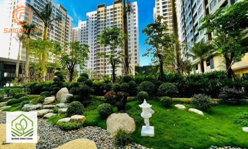 Thiết kế sân vườn chung cư - Thoát nước không được đọng và không được xả sang nhà khác Thiết kế sân vườn chung cư - Thoát nước không được đọng và không được xả sang nhà khác