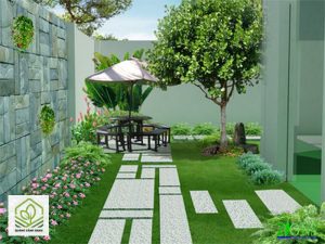 thiet ke san vuon nha pho 1