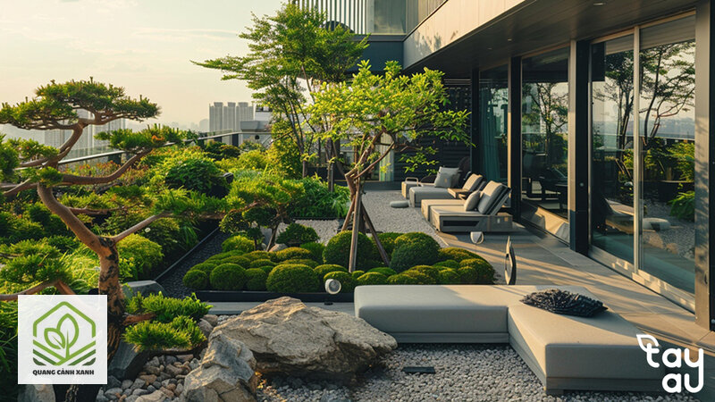 Thiết kế sân vườn penthouse - Nắng trực tiếp cả ngày và nhiệt sàn Thiết kế sân vườn penthouse - Nắng trực tiếp cả ngày và nhiệt sàn