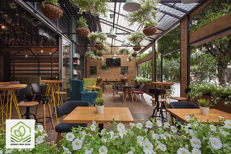 Thiết kế sân vườn quán cafe sân vườn - Thiết kế sân vườn quán cafe sân vườn theo tầng chiều cao Thiết kế sân vườn quán cafe sân vườn - Thiết kế sân vườn quán cafe sân vườn theo tầng chiều cao