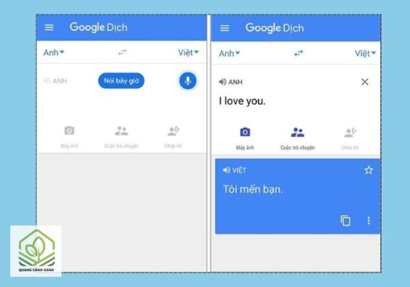 Google dich - Dịch bằng hình ảnh và camera