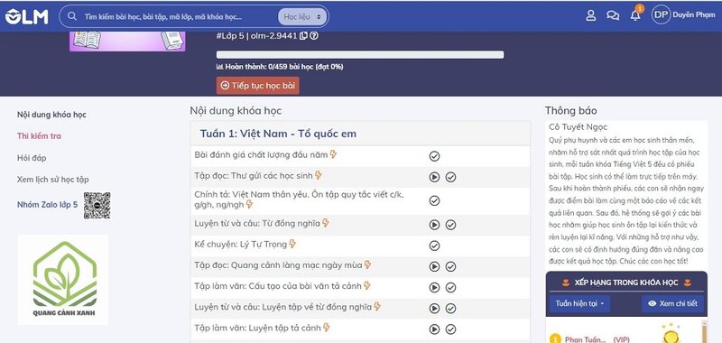 Olm - Lập thời gian biểu hợp lý