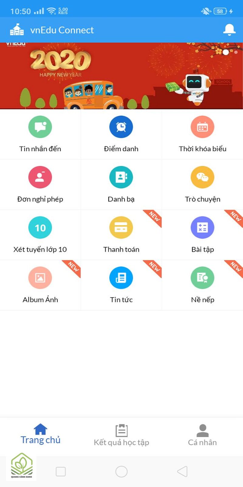 Vnedu - Làm quen với các mục chính