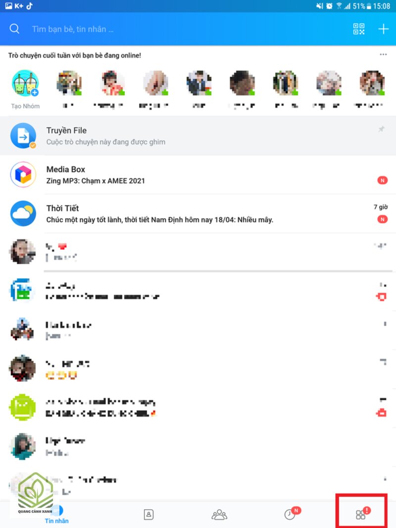 Zalo - Trao đổi công việc